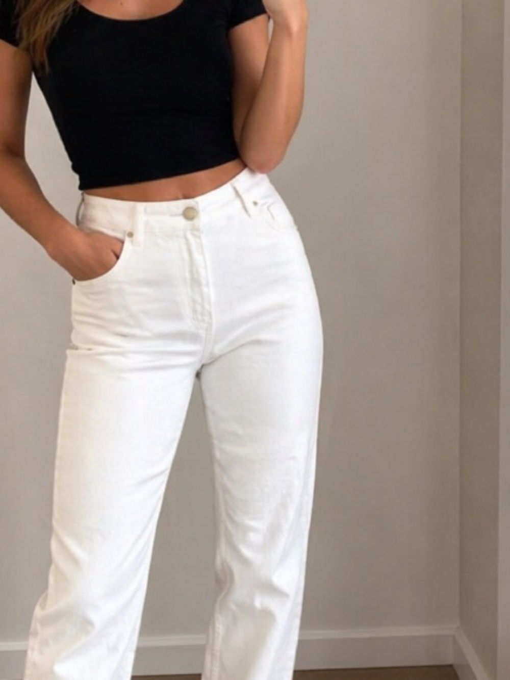 Cato White Straight Leg Jeans Classic Style